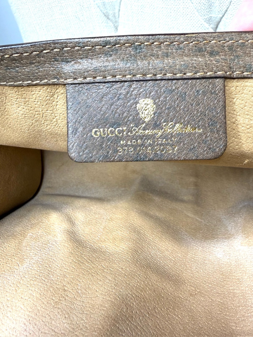 Authentic Gucci supreme monogram canvas clutch bag brown leather - Picture 13 of 16